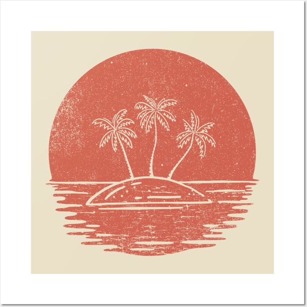 Sunset Island Wall Art by Tees For UR DAY